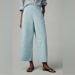 NWT Anthropologie Pilcro The Izzie Relaxed Pull On Barrel Pants Blue Size Large